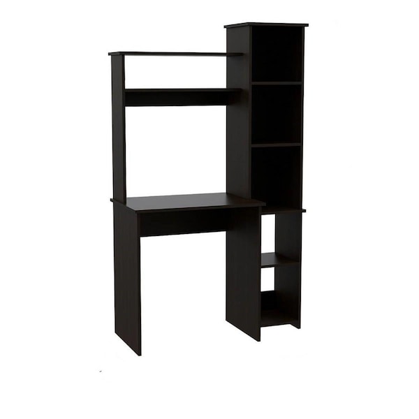 Homeroots Modern Office Desk with Storage Cabinet, Black 477860 - main